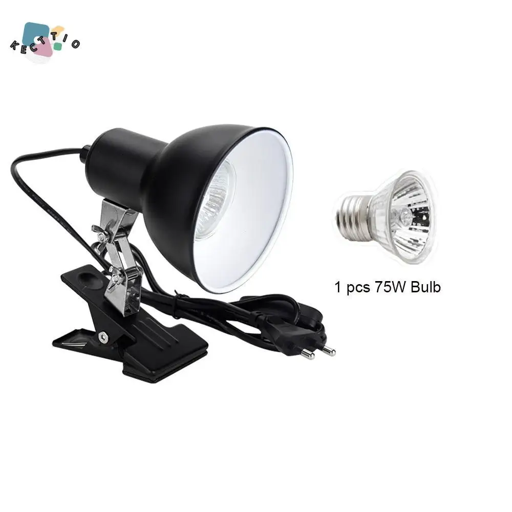 

Зажимной держатель лампы Черепаха Греющая лампа Термостат Виварийная тепловая лампа для рептилий 75 Вт Регулируемый нагрев Тепловая лампа для домашних животных