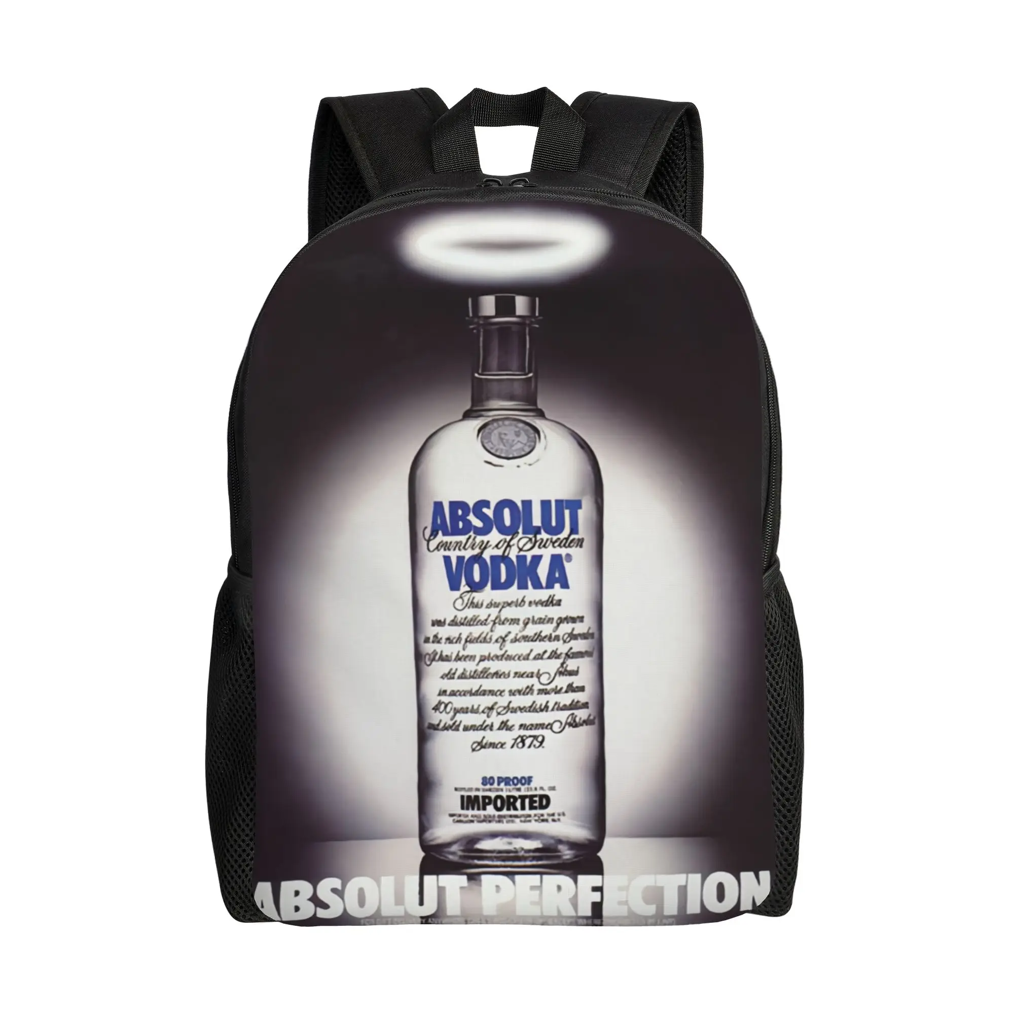

aAbsolut Vodka2 aAbsolut Vodka Backpack Office Workers Daily Large Capacity Laptop Bag Back To School Season