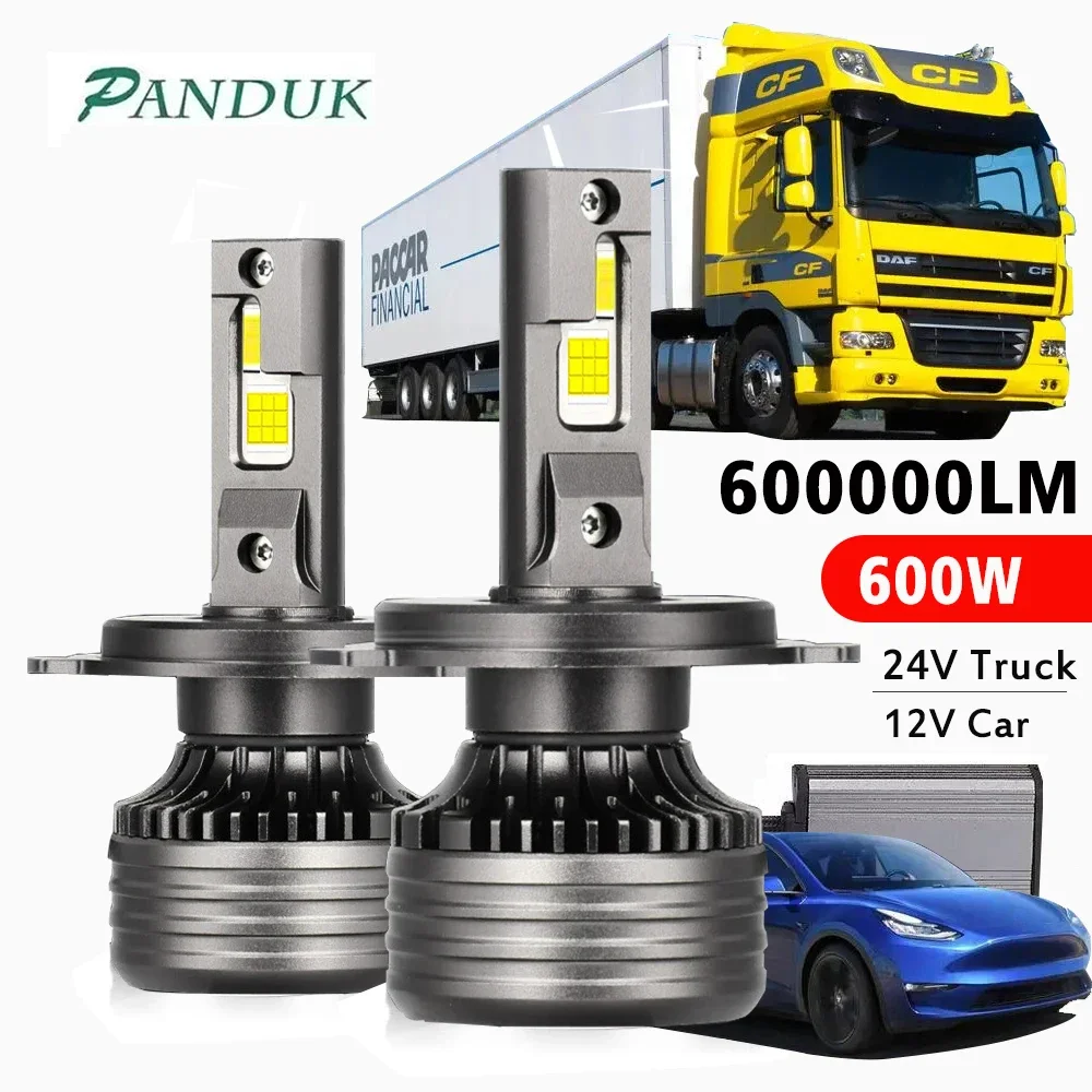 PANDUK H7 LED H4 LED Canbus Bulbs Headlight 600W 600000LM H11 HB4 9006 HB3 9005 Auto Moto 12V Car 8875 CHIP 24v For Truck