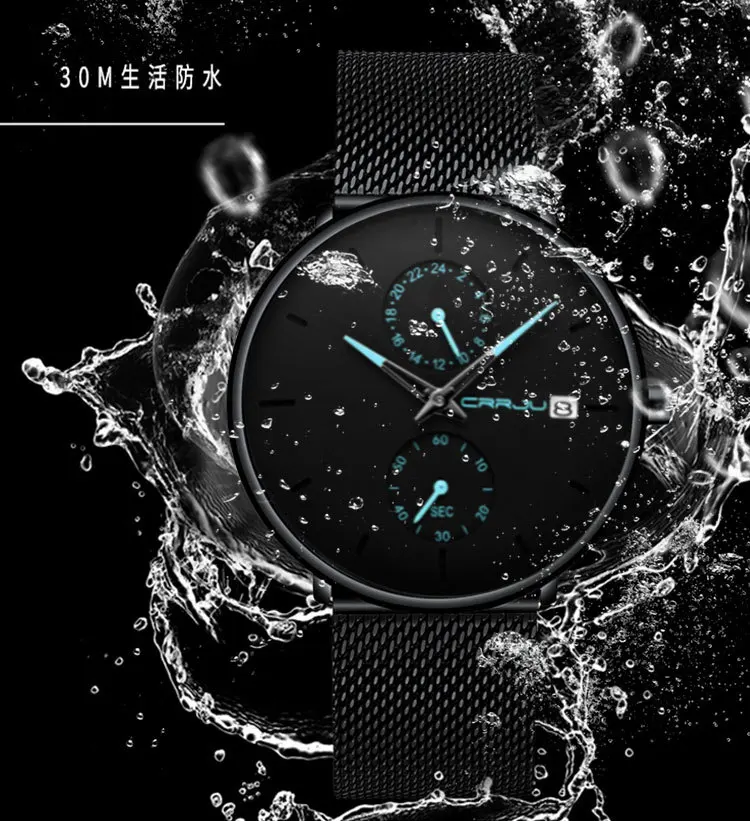 Men Watches Luxury Brand Date Calendar Watches Men Stainless Steel Mesh Watch For Mens Casual Quartz Watch Relogio Masculino Hot