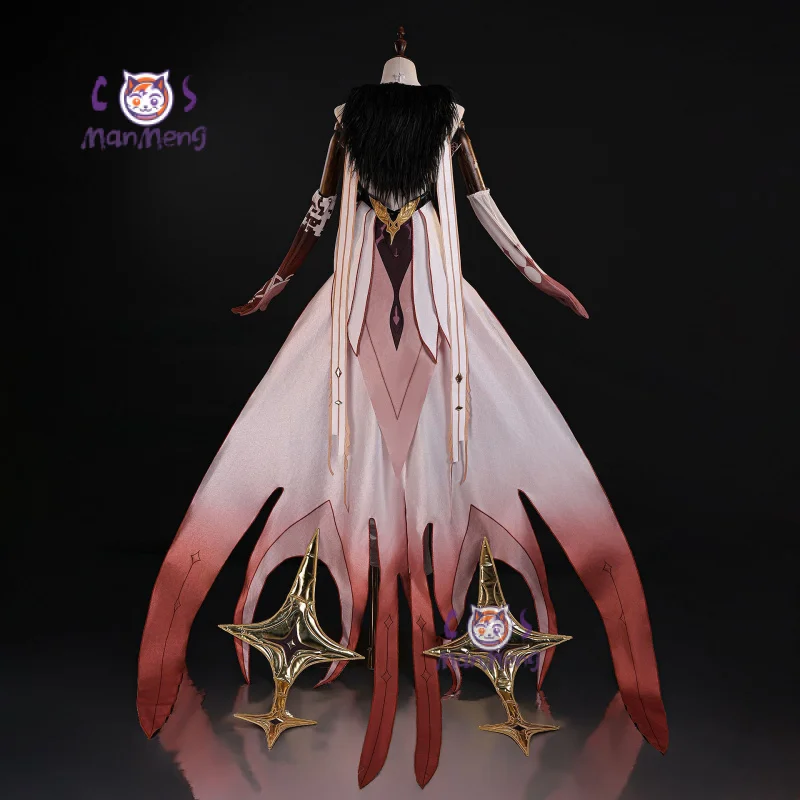 

Game Genshin Impact Asmoday Cosplay Costume Dress cloa, fur collar gloves socks Halloween Christmas women's new sexy uniform