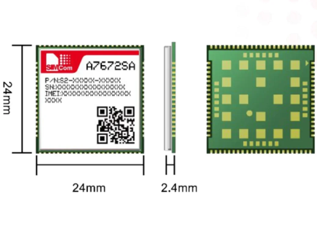 SIMCOM A7672SA admite GPS/no compatible con la versión GPS Módulo 4G LTE Módulo Cat 1 Módem 4G 100% nuevo y original
