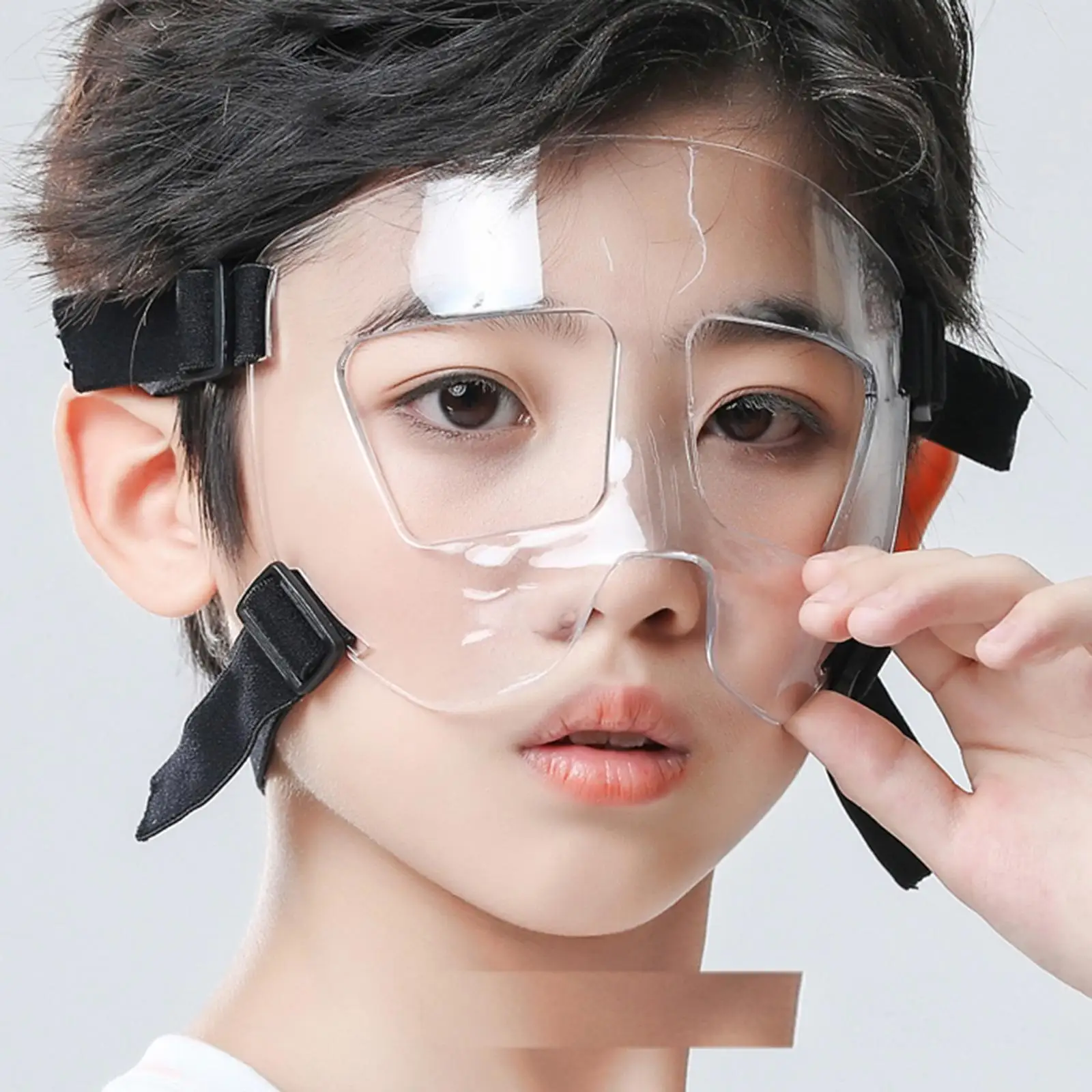 قناع كرة السلة للأطفال، قناع كرة لينة متعدد الاستخدامات، قناع وجه بحزام قابل للتعديل خفيف الوزن للملاكمة وكرة القدم وحفلات الكرة اللينة #1