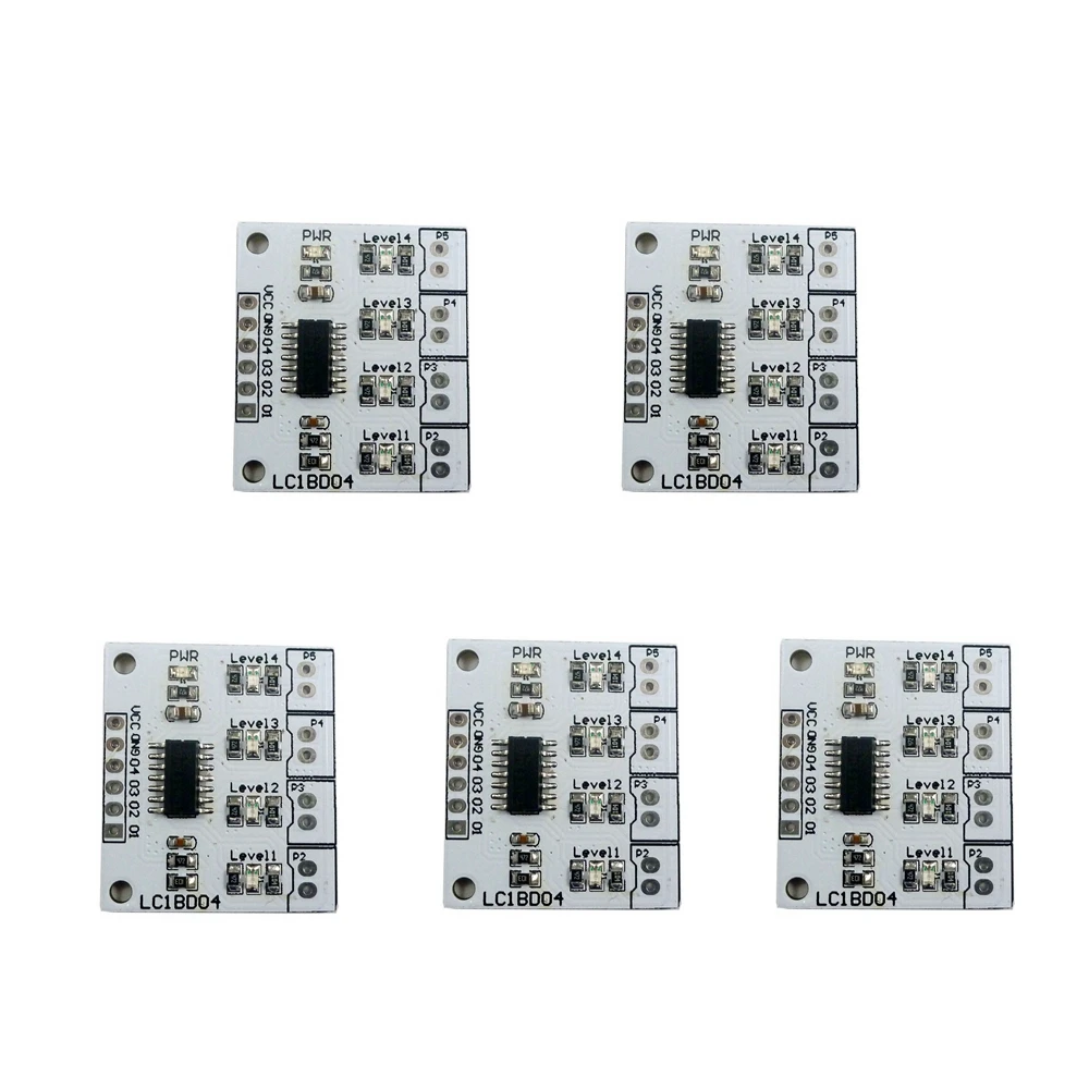 5PCS DC 5V 4 Digital Water Liquid Level Indicator Board Controller Sensor Switch Module for Fish tank Water tower