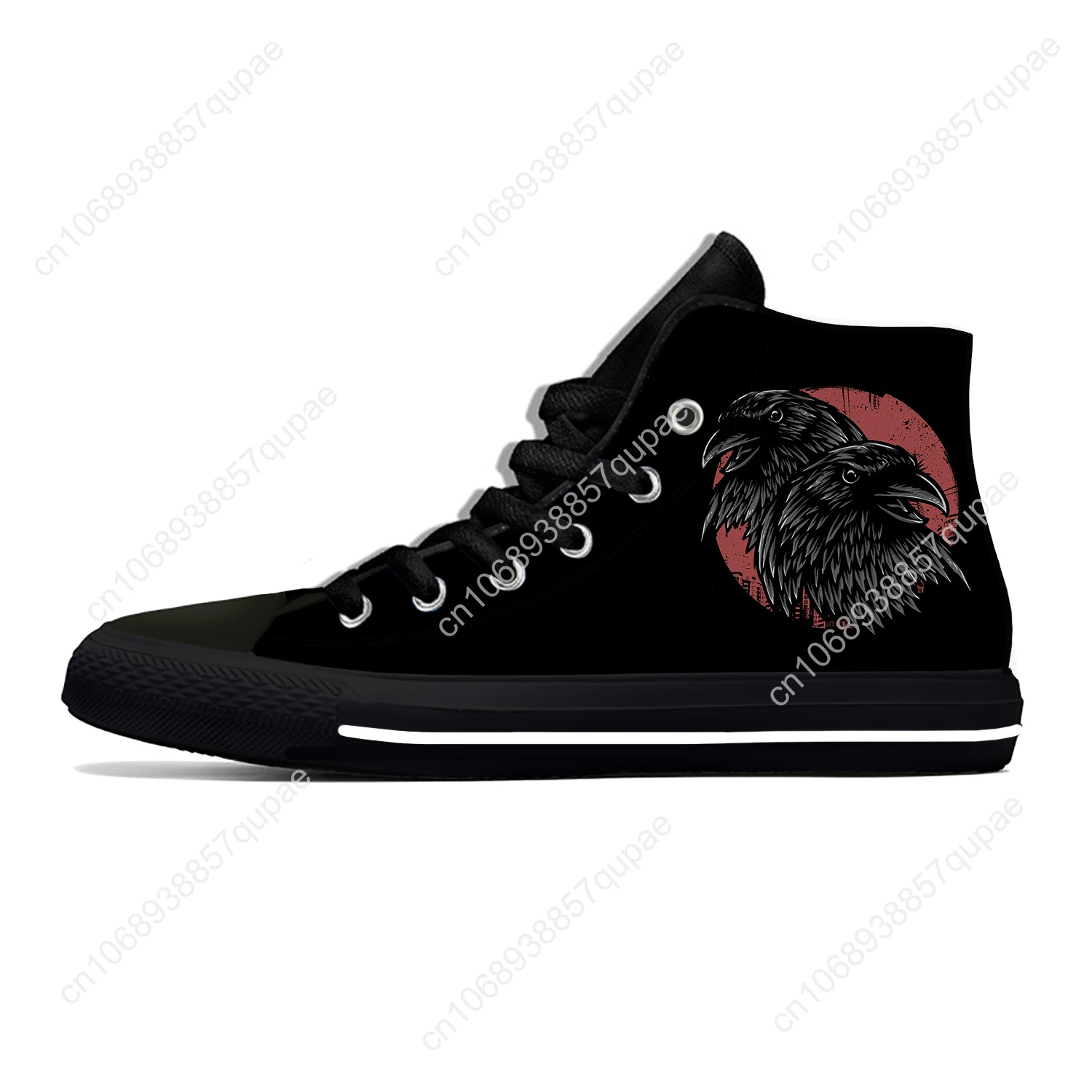 Hot Viking Odin Crow Ragnar's Raven Huginn Muninn Casual Cloth Shoes High Top Lightweight Breathable 3D Print Men Women Sneakers