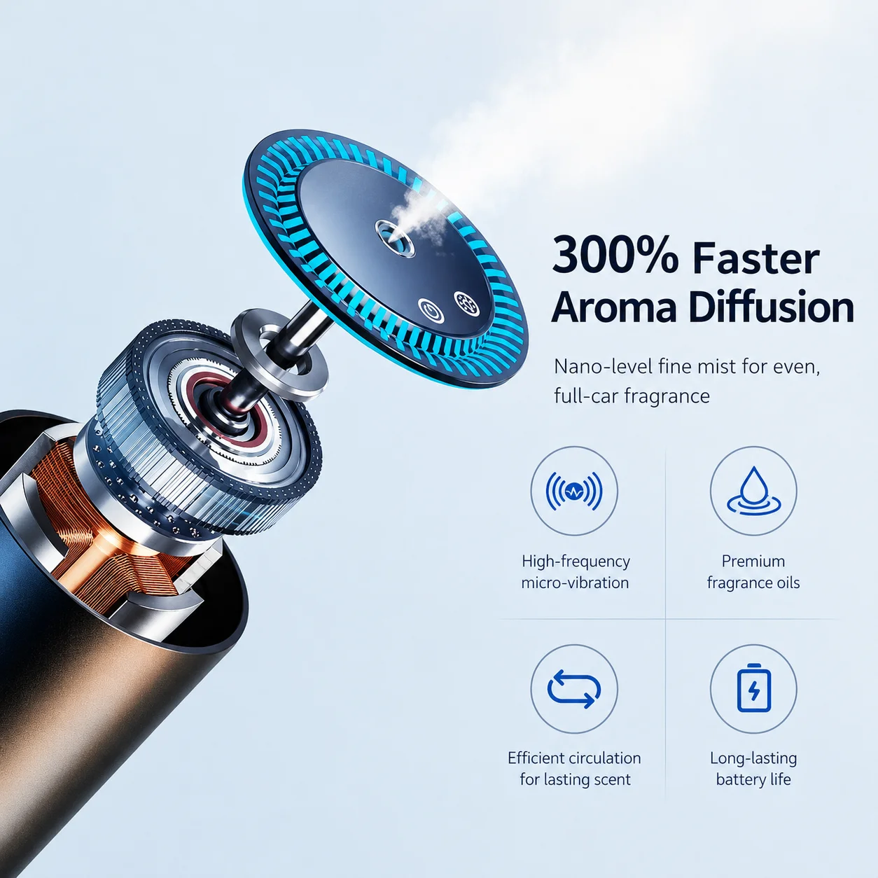 High-end Car Air Freshener Car Perfume Car Spray Long-lasting Fragrance Automatic Fragrance Spray Smart Starry Sky Ornament