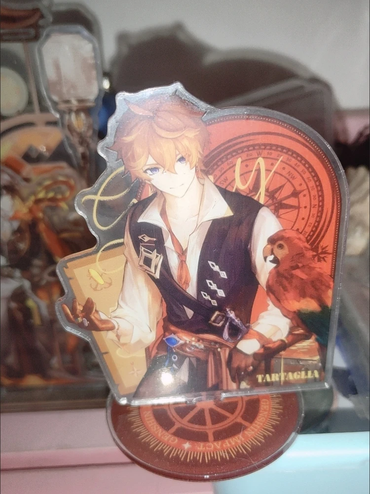 Genshin Impact Tartaglia Childe Acrylic Figure Stand Model Plate DIY Desk Decor Standing Sign Collection Ornament For Fans Gifts
