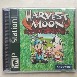 PS1 Harvest Moon Back to Nature With Manual Copy Disc Game Unlock Console Station 1 Retro Optical Driver Video Game Parts