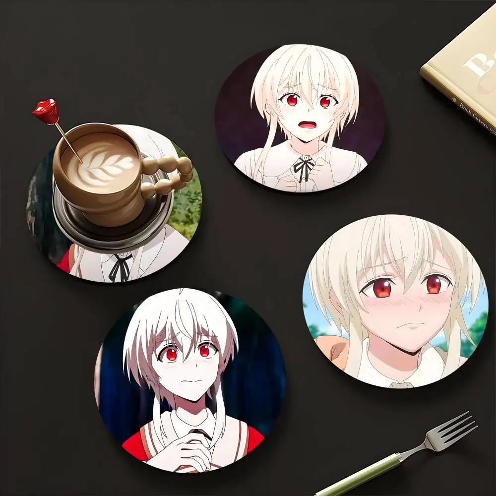1pc Evelogia Anime Characters Wooden Coaster Colour Printing Cup Mat Home Desk Decoration Gifts