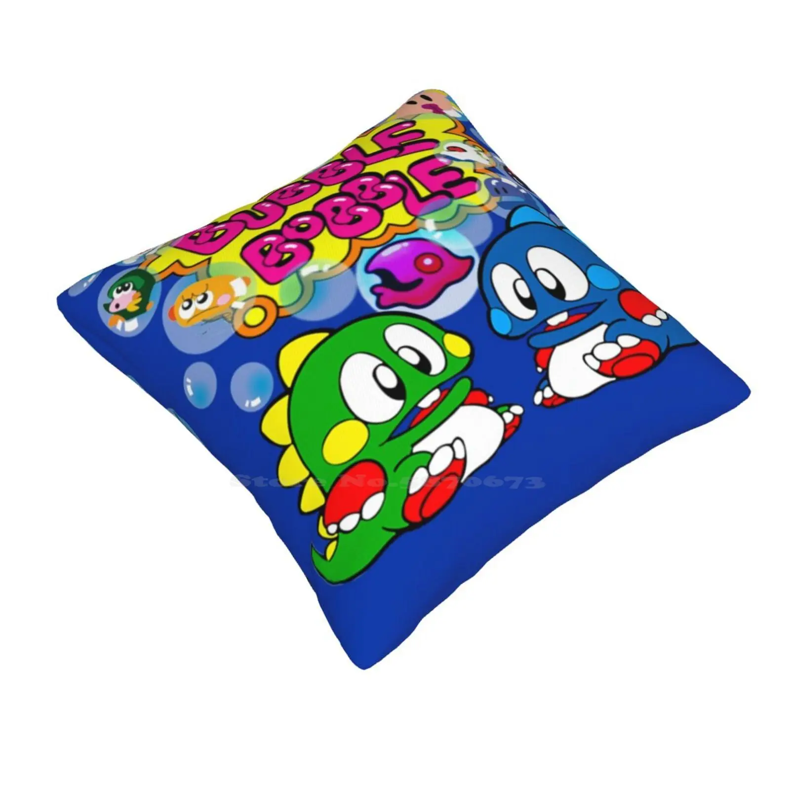 Bubble Bobble Retro Fashion Sofa Throw Pillow Cover Pillowcase Bubble Bobble Retro Gaming Nerd Geek Gamer Nes Arcade