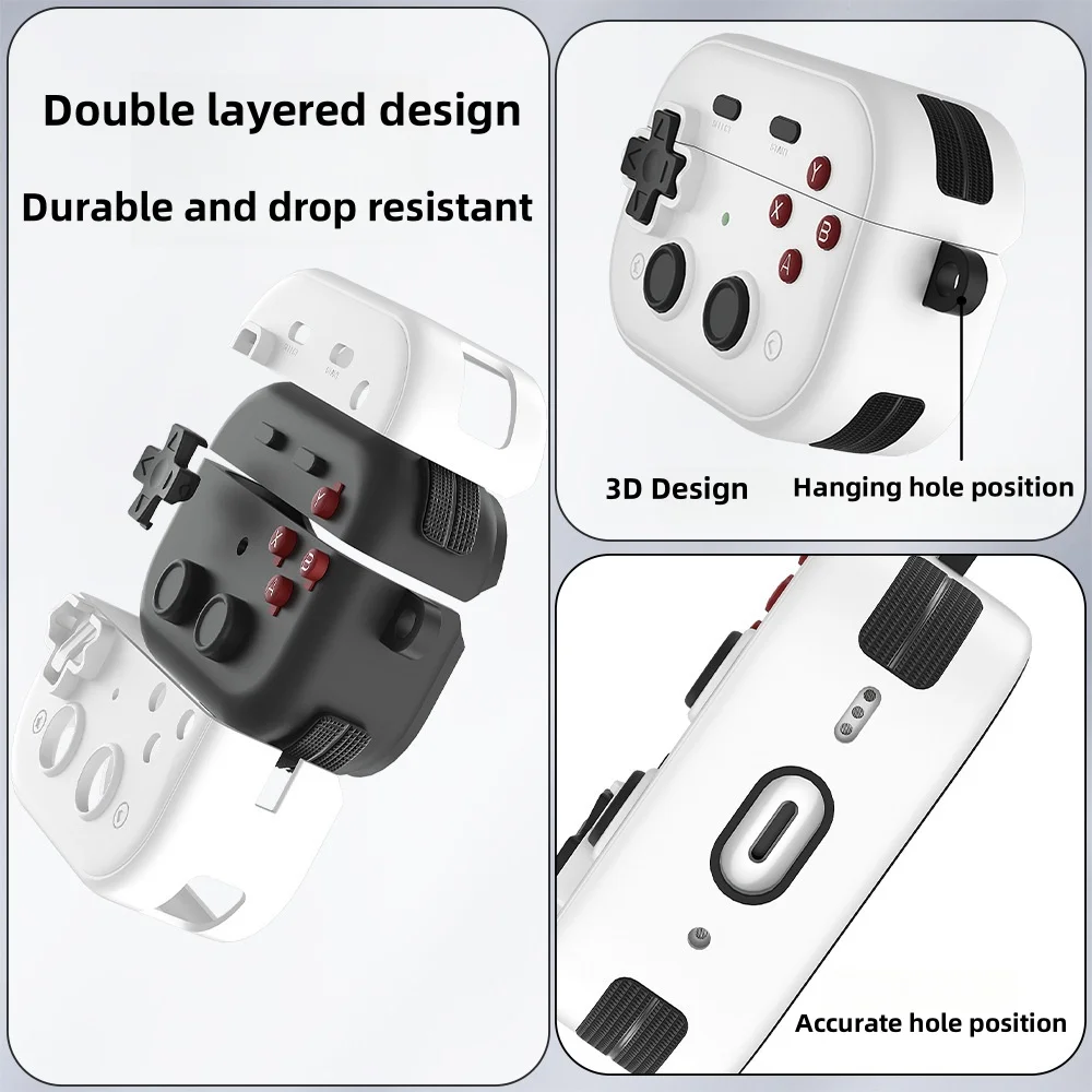 Funda casing Airpods 4 (2024), pelindung lembut silikon cair desain konsol game Retro untuk Airpods Pro 2 Capa