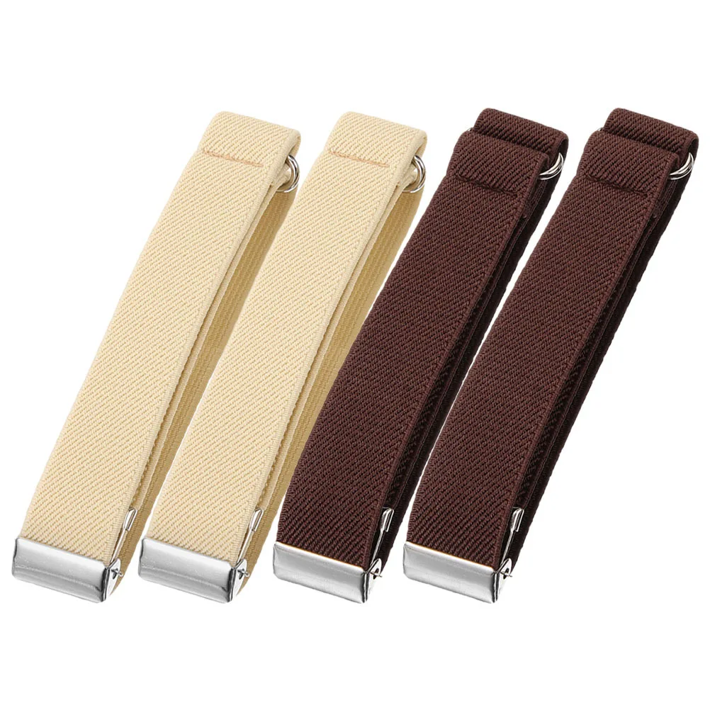 أربطة الأكمام للرجال والنساء، أصفاد ذراع مرنة قابلة للتعديل، حاملات قميص أنيقة مناسبة للقمصان والقمصان الرياضية والسفر والعمل