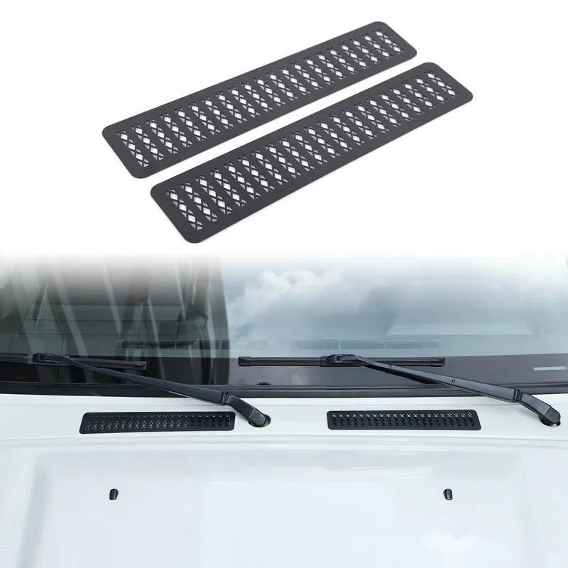 2Pcs Stainless Steel For Toyota LC71 LC76 LC79 2007+ Car Front Windshield Drain Hole Anti-blocking Mesh Cover Car Accessories
