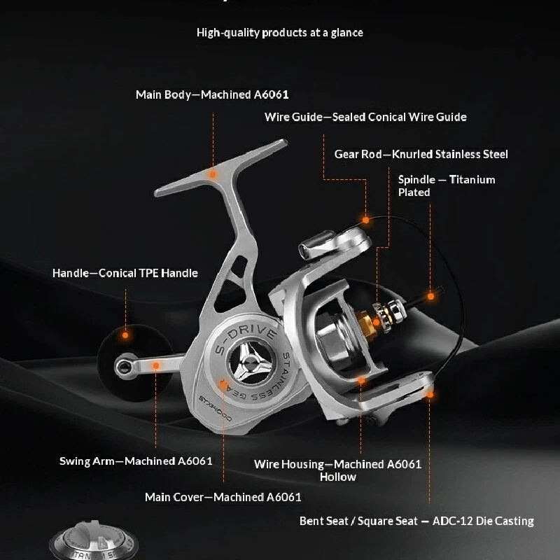 Cadence Saltxii Full Metal Cnc Machined Spinning Reel Saltwater Resistant Deep Sea Boat Fishing Slow Jigging For Tuna Gt Fishing