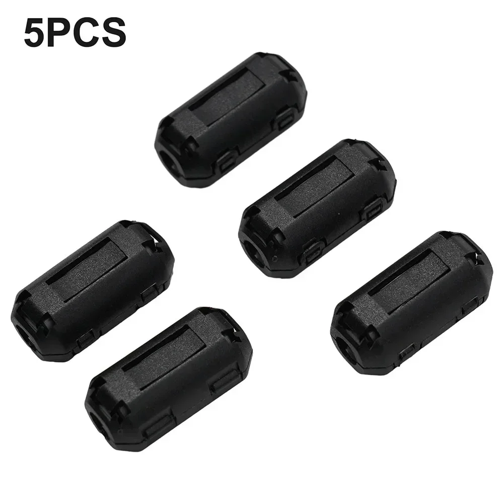 

5Pcs Demagnetising Filter Noise Suppressor Clip Choke Ferrite Core Cable Filter Removable Anti-interference Magnetic Ring