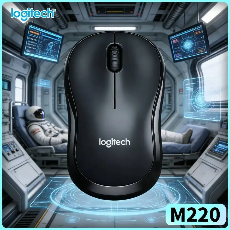 Logitech M220 Wireless Mouse Silent Operation 3 Buttons Ergonomic Shape 1000 DPI 18-Month Battery Accessory