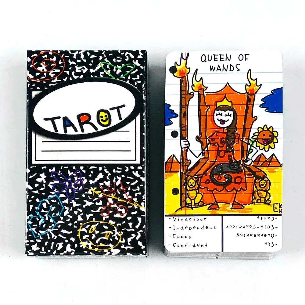 -Tarot Cards A 78PCS Cards English Visions Fate Divination Edition Borad Playing Games Halloween and Christmas Games..