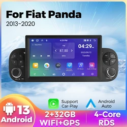7'' Car Radio Android 13 Autoradio For Fiat Panda 2013-2020 Multimedia Player GPS NAVIGATION WIFI Car-play+Auto BT RDS