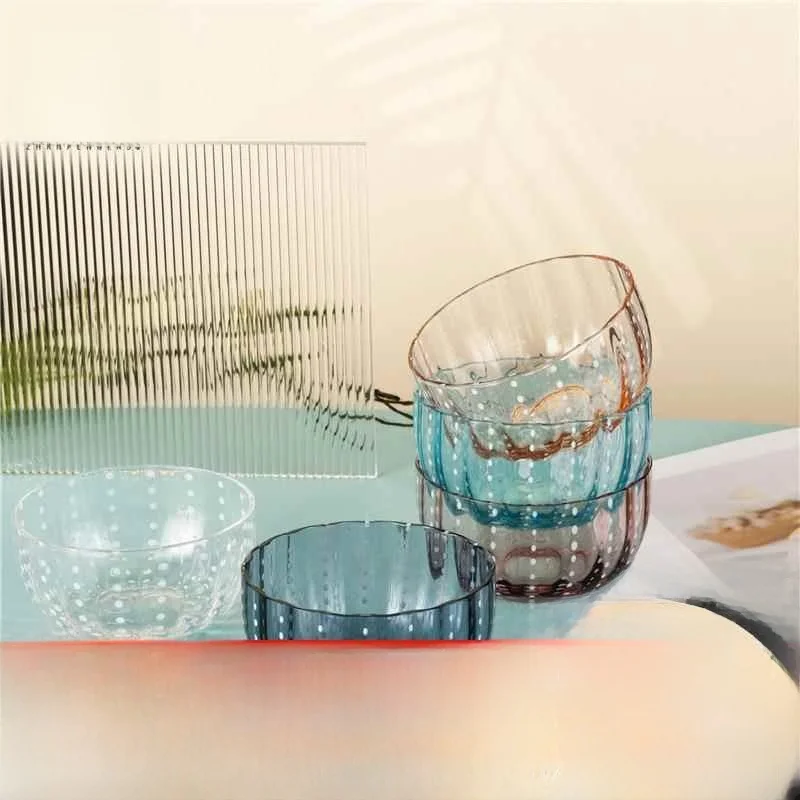 handmade-creative-polka-dot-glass-bowl-pumpkin-shape-home-decoration-high-aesthetic-value-dining-utensils-for-adults