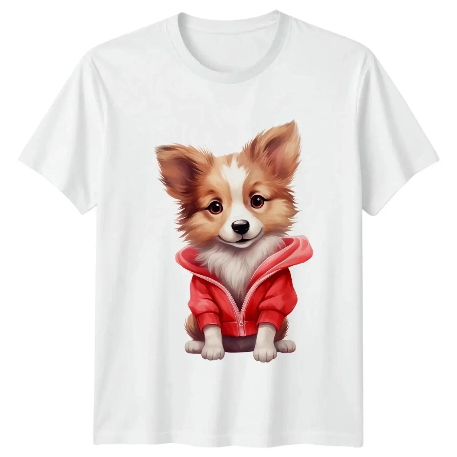 Corgi Welpe Hunde Tiere Herren T Shirt Damen Grafik Oberteil vintage Washed Soft graphic Casual Comfortable designer clothes