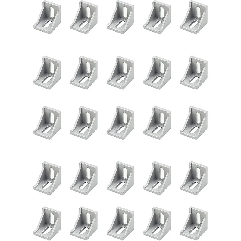 25PCS Aluminum Profile Corner Code Connector 4040 Bracket Fixing 35*40 Industrial aluminum profile connectors and fasteners