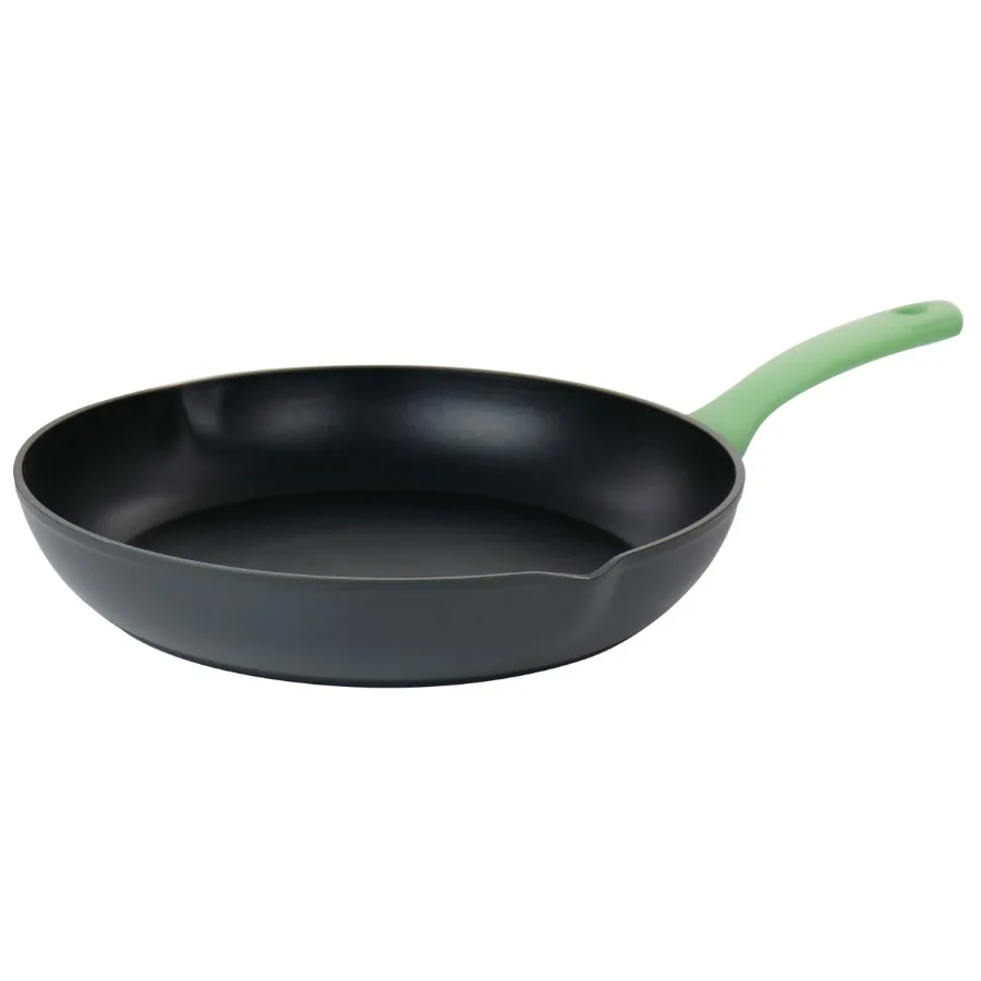 

Rigby 9.5 Inch Aluminum Nonstick Frying Pan in Green with Pouring Spouts