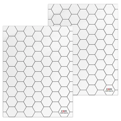 Tapete de juego acrílico, juego de superposición de cuadrícula hexagonal de 1 pulgada, tablero de mapa de batalla de 2, 7x8 pulgadas, transparente y duradero, genial para Pathfinder y otros juegos RPG