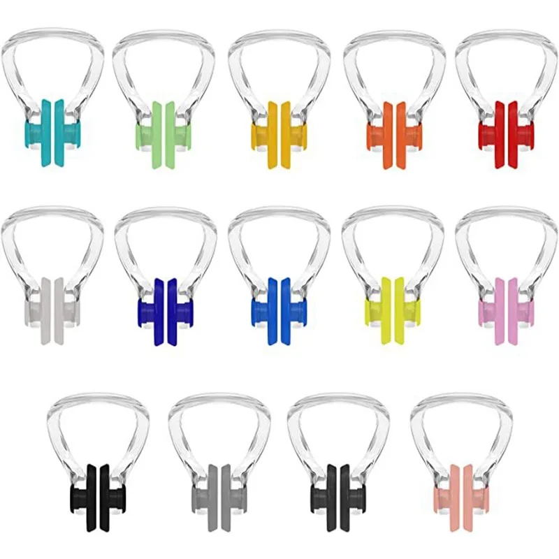 حمام سباحة لينة مشبك الأنف سدادة الأذن مجموعة محاصر سيليكون المطاط للجنسين معدات السباحة الأطفال المبتدئين الملحقات الأساسية