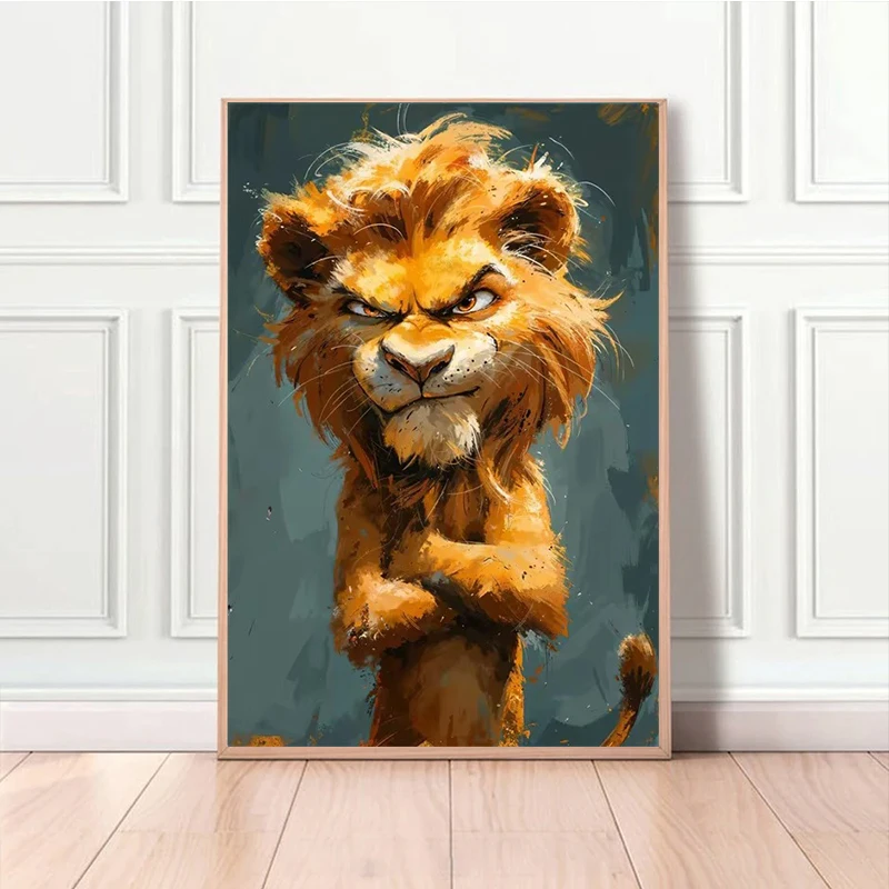 2026 Funny Animals Dog Cat Polar Bear Laugh Posters Prints Wall Art Canvas Paintings Cute Animals Home Bathroom Dec Mural Cuadro