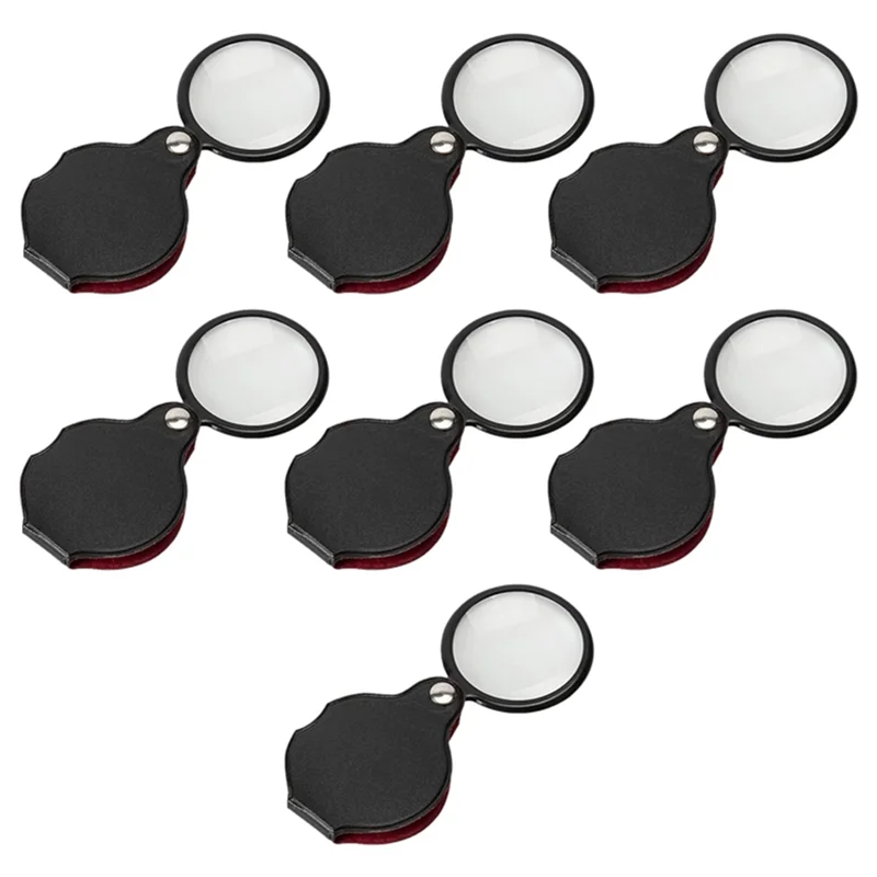 10-Piece 50Mm Folding Magnifying Glass is Used for Reading Books, Viewing Electronic Products and Jewelry