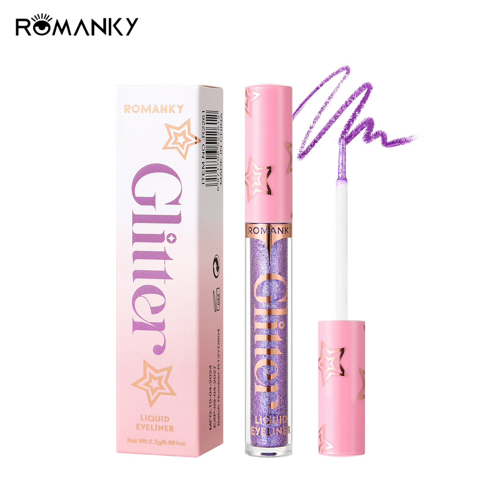 グリッターリキッドアイライナーペンシルフラッシュ眩しいアイシャドウ真珠光沢のあるアウトラインペン長期的な汚れなし女性のメイクアップギフト