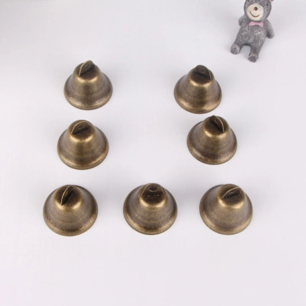 20 Pcs The Bell Bronze Bells Decorative Open Decoration DIY Accessory Ball Iron