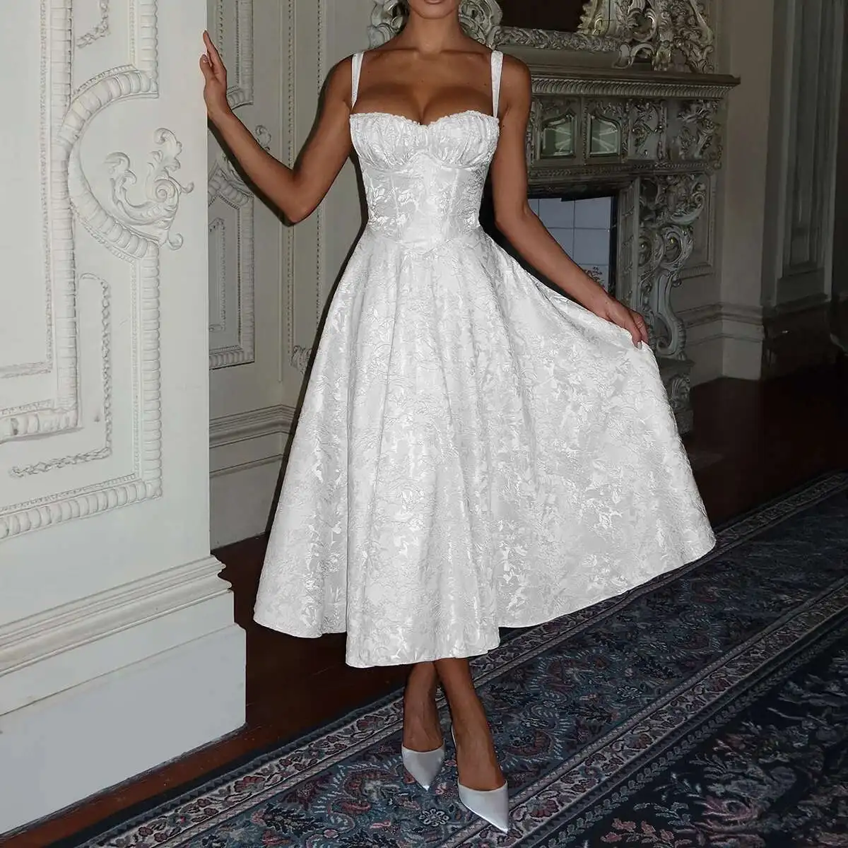 

Sexy Evening Club Party Dresses Women 2025 Summer Jacquard Sleeveless Backless Bandage Pleated Long Dress Elegant Birthday Robe