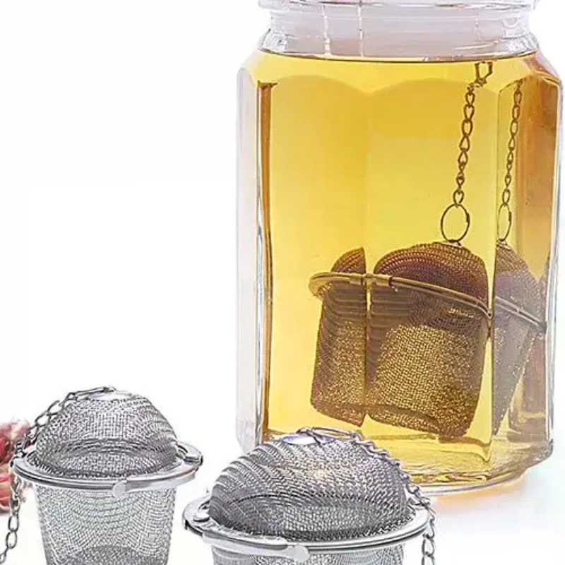 

Tea Spice Strainer Seasoning Ball Mesh Herbal Ball Stainless Steel Teakettle Locking Tea Filter