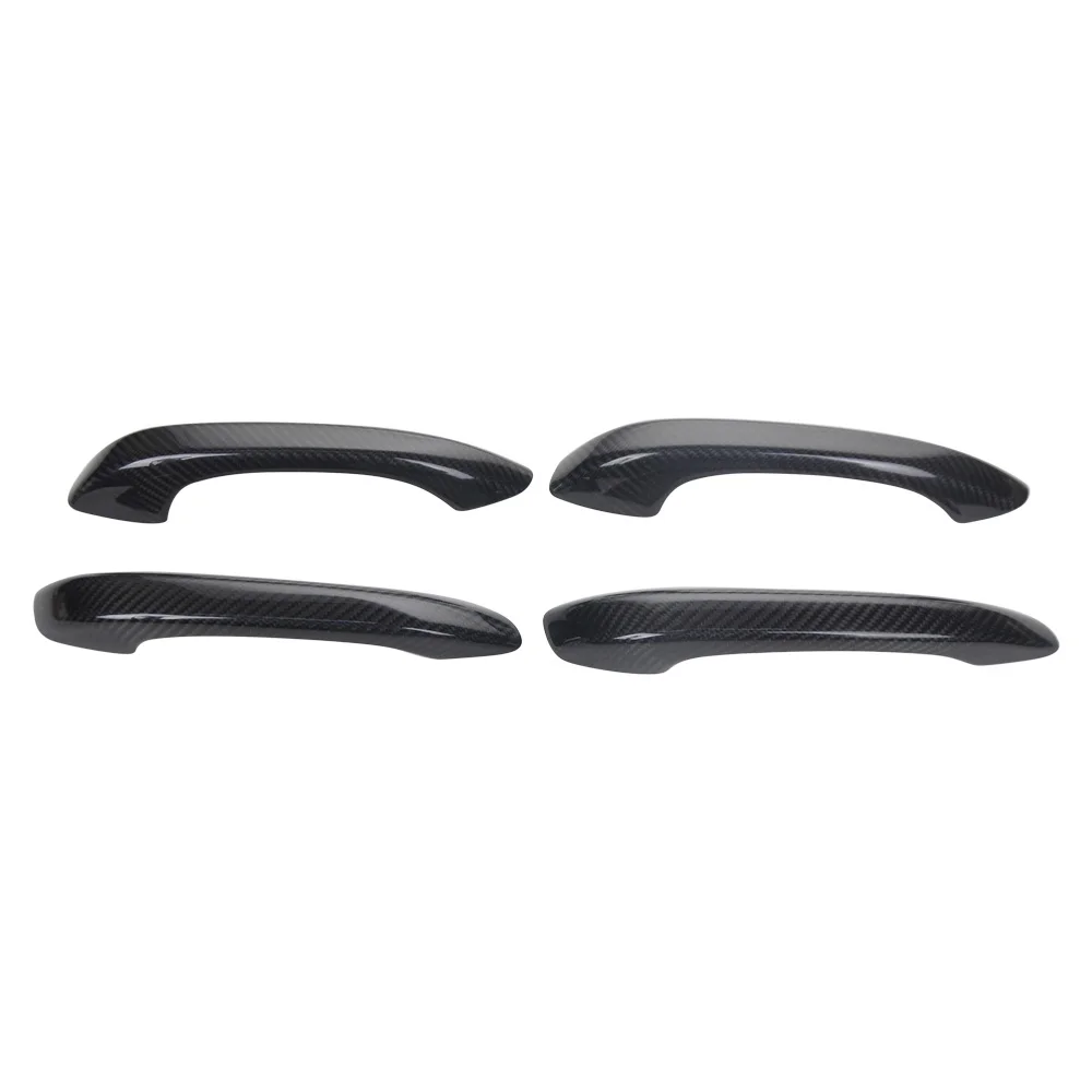 4pcs Real Dry Carbon Fiber Exterior Door Handle Cover For Porsche Macan 2014up