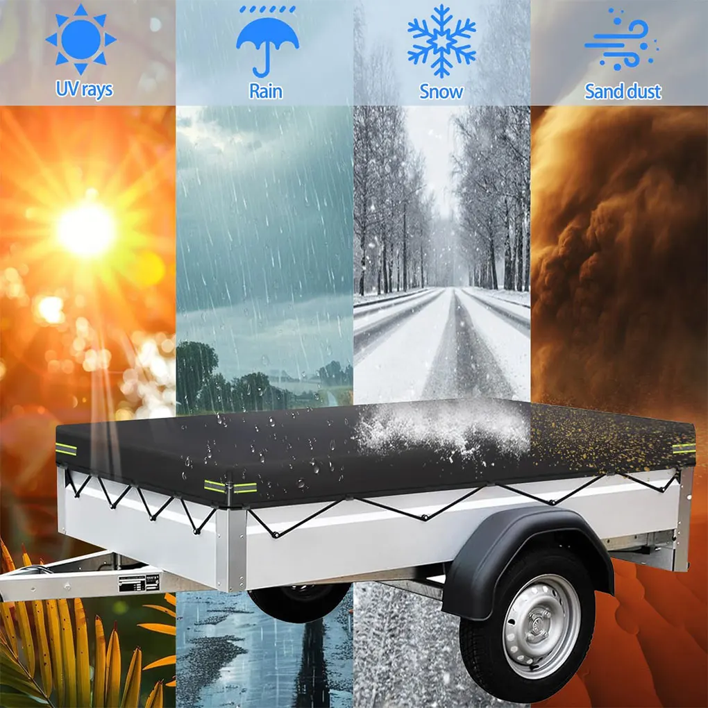 Trailer Tarpaulin Flat Tarpaulin Trailer Cover Transport Storage Easy To Carry