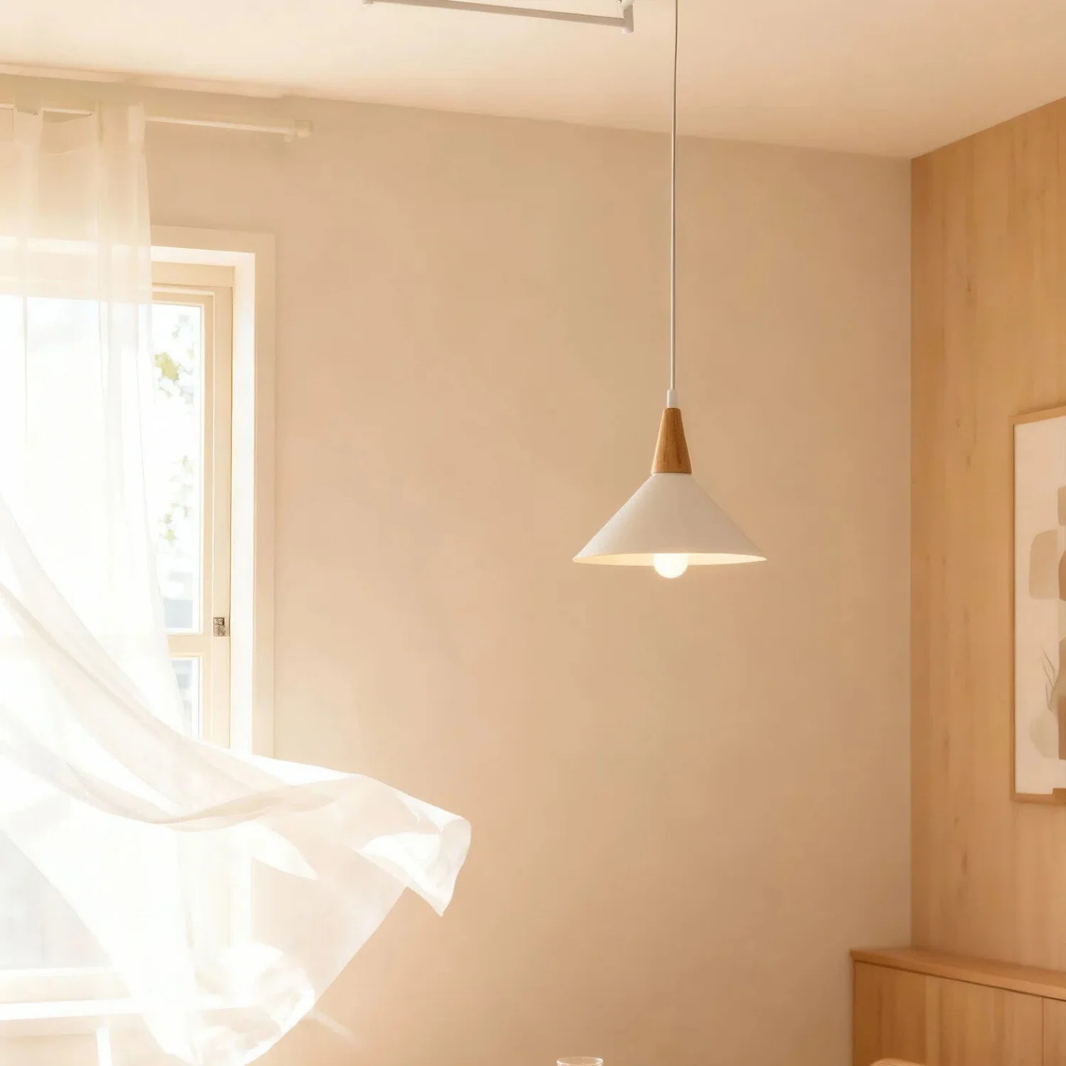 Modern Dining Table LED  Shifted Long Pole Lamps Nordic Simple Telescopic Folding Chandelier
