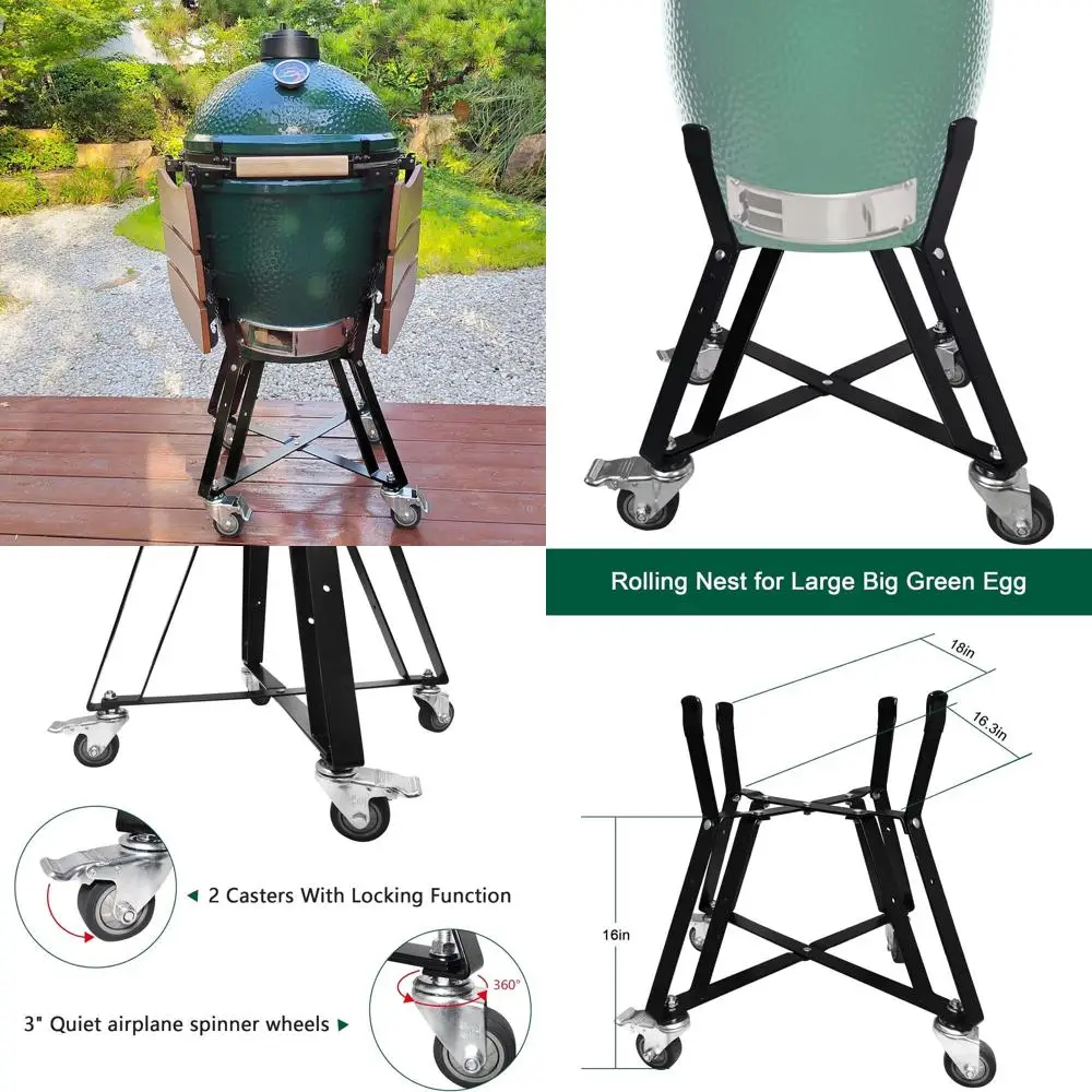 

Подставка для гриля на колесиках с фиксаторами для аксессуаров Kamado