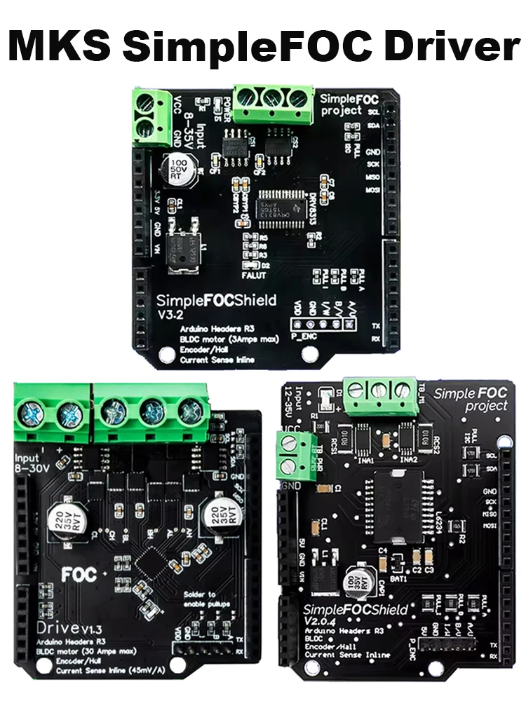 Makerbase MKS SimpleFOC Shield V2.0.4 FOC BLDC Motor Controller Board SimpleFOC V3.2 SimpleFOC Drive V1.3 Motor Treibermodul