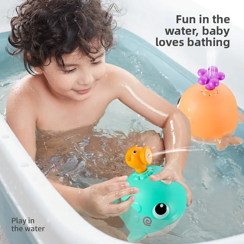 لعبة حمام كهربائية للأطفال مع عيون كبيرة لعبة حمام سباحة للأطفال متعددة الوظائف 4 في 1 لعب مائي عجيب #2