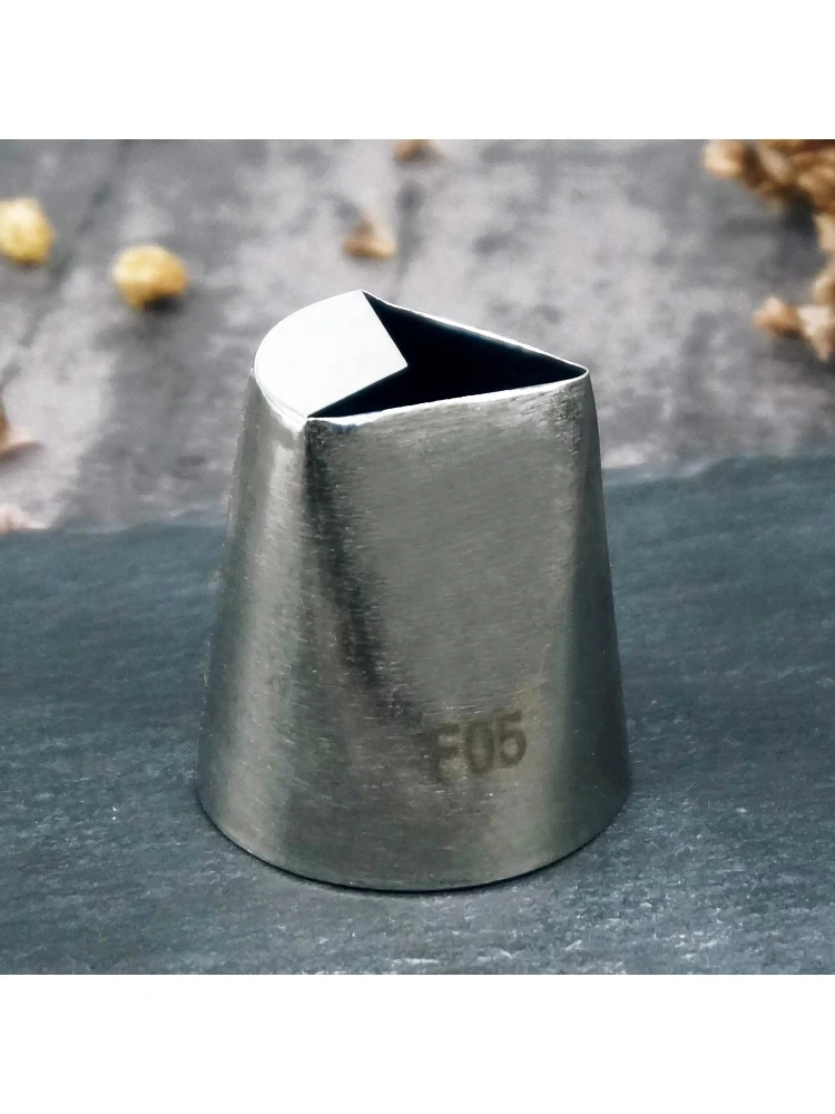 Buse de tuyauterie spéciale en forme de V, grande taille, décoration de crème de gâteau, pointes de glaçage en acier inoxydable, outils de pâtisserie pour gâteau Chi, # F05