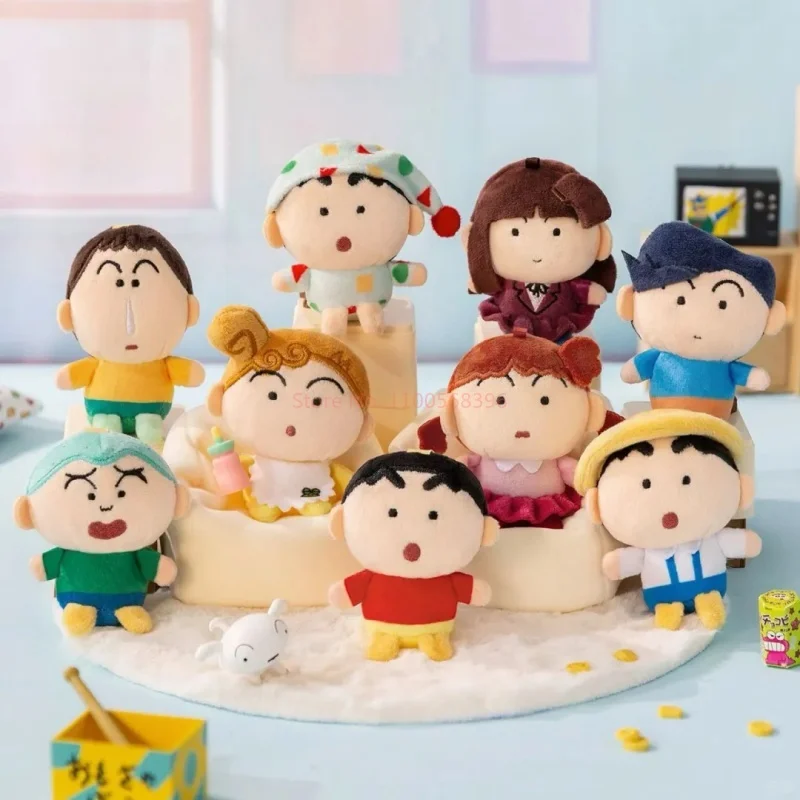 

In stock Crayon Shin chan Bean Eye Series Trendy Blind Box Cute Pendant Bag Decoration Toy Collection Girls' Festival Gift