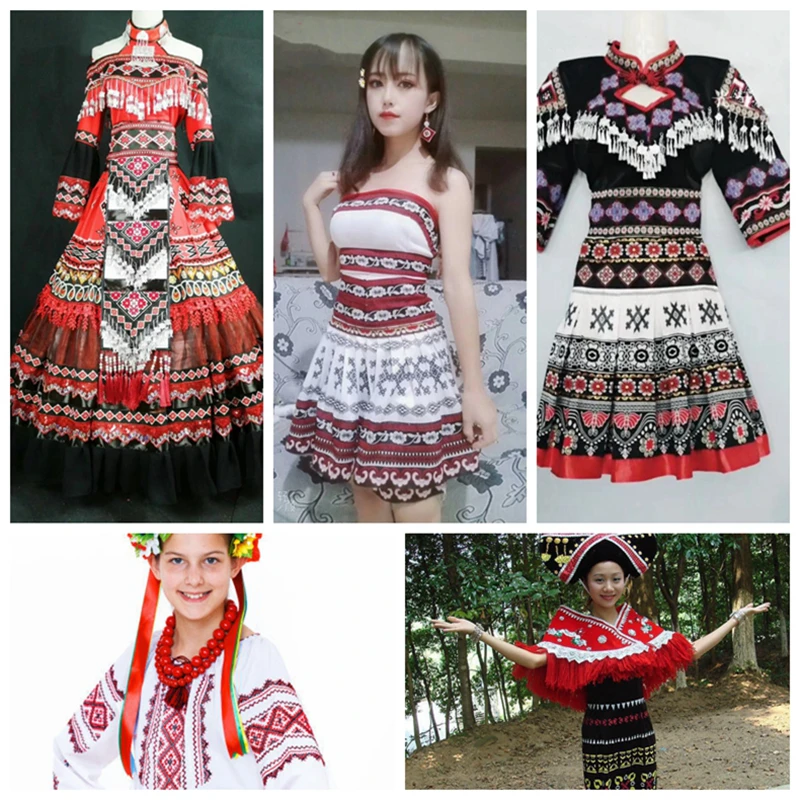 Ethnic style home stay decoration embroidery cloth lace clothing skirt edge decoration lace width 10cm