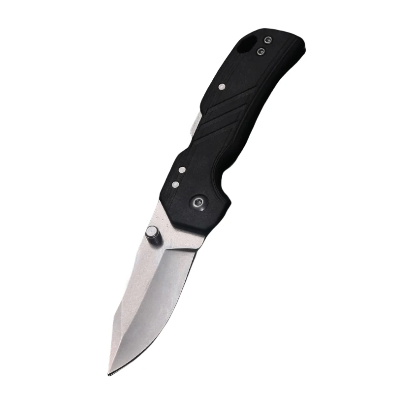 D2 Blade Fiberglass handle Tactical Rescue Hunting Camp EDC Survival Tool Knife, pocket folding utility knife