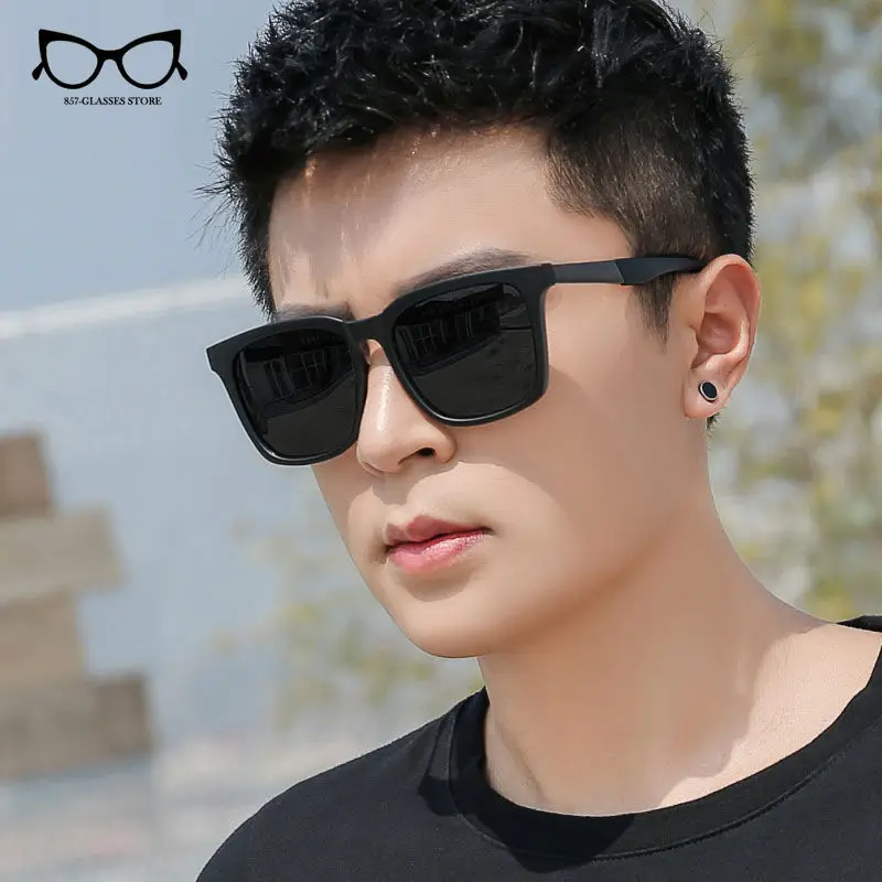 2024 Trend Korean Edition Driving Glasses New Polarized Sunglasses Men's Sunglass Fashion Square Eyes UV Protection Vintage