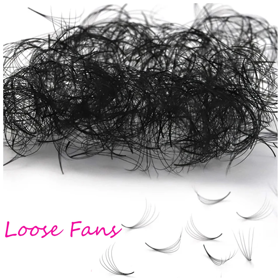 

3D to 16D Loose Fans Thin Slim Pointy Base Russian Eyelash Promade Volume Fans Lash Extensions Faux Mink Premade Loose Fans Cila