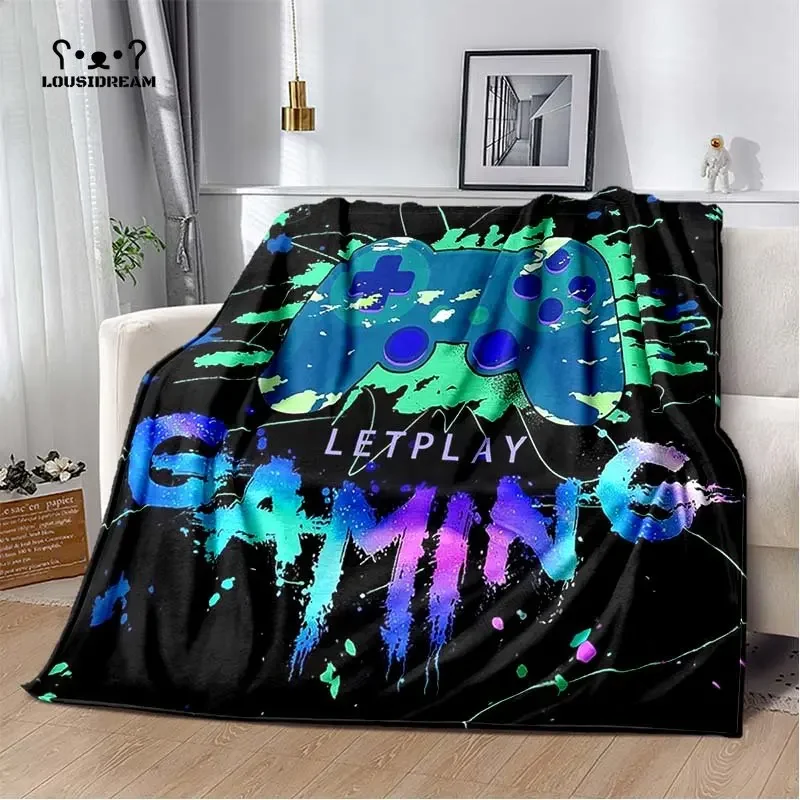 

Game Blanket Printed Blanket Bedroom Livingroom Bed Warm Soft Comfortable Air Conditioner Office Travel Thin