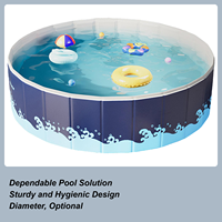 No inflatable folding swimming pool portable foldable pool Space Saving easy to clean Backyard Pool for family children and pets