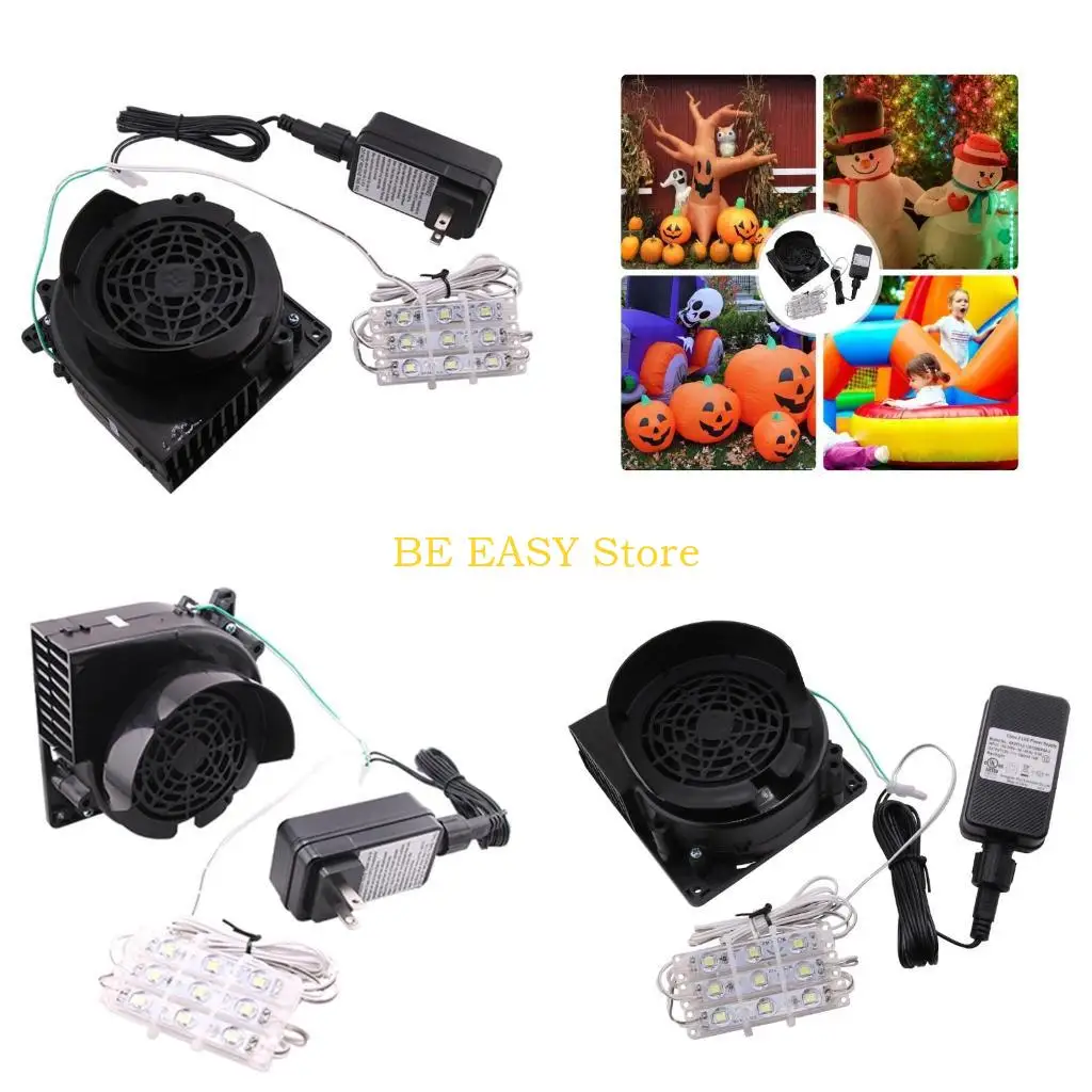 

E28F Air Blower Fan for Inflatables Replacement Blower Fan with LED Light for Holiday