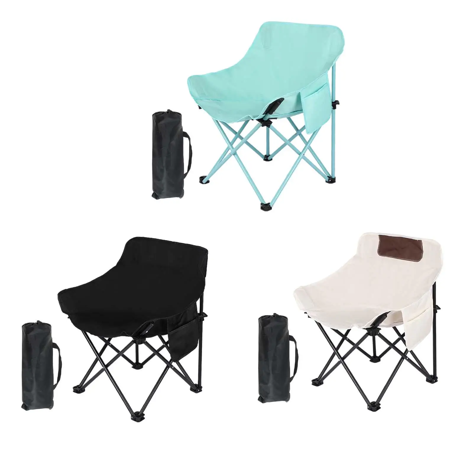 Folding Camping Chair Folded with Organizing Bag with Pocket Folding Chair for Fishing Hiking Sporting Events Picnics Backyard